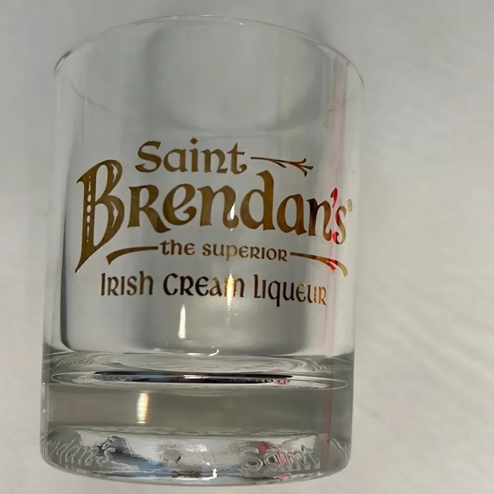 Saint Brendan’s Irish Cream Liqueur 8 Oz Superior 2 1/2 In Round Set 2
